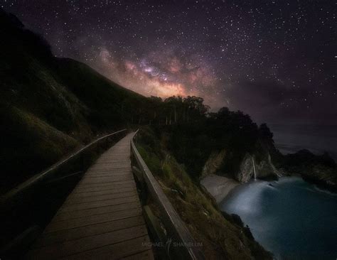 Milky Way McWay Falls Big Sur - Michael Shainblum Photography