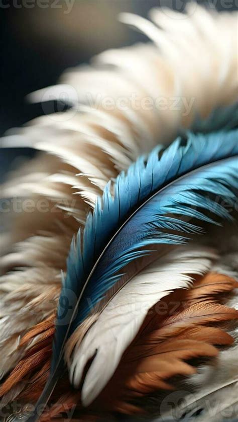 AI generated Close-up of a Feather Quill, Emphasize the fine details of ...