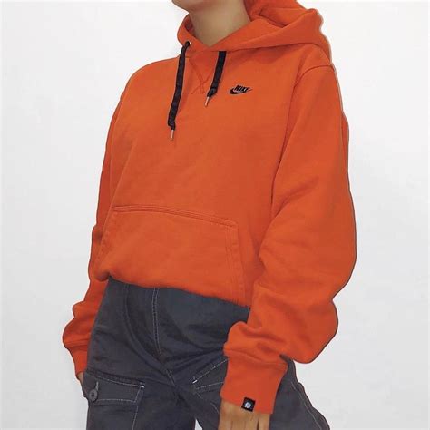 Peng orange NIke hoodie Size S-M Dm offers Rare... - Depop