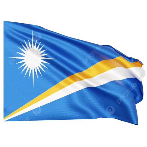 Marshall Islands Flag Waving, Marshall Islands Flag With Pole, Marshall ...