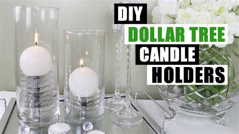 DIY DOLLAR TREE CANDLE HOLDERS DIY Home Decor - YouTube