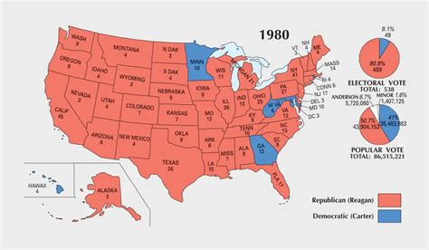 Ronald Reagan Vs Jimmy Carter Election Map