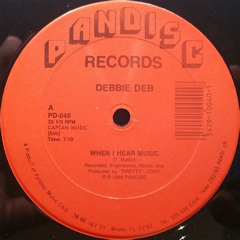 Debbie Deb - When I Hear Music (1989, Vinyl) | Discogs