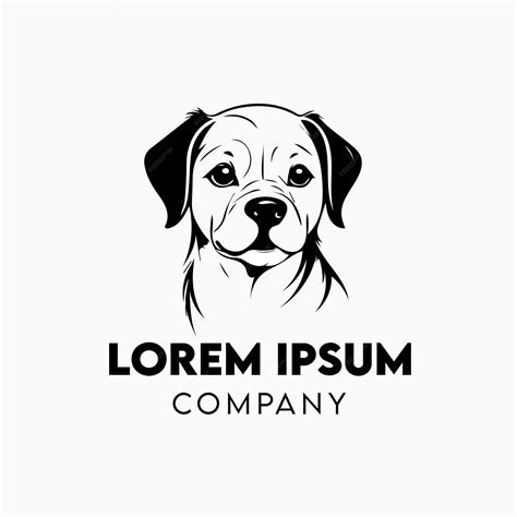 Vector Black and White Dog Logo Design Template | Premium AI-generated ...