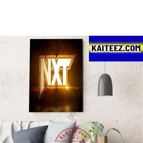 WWE New NXT Logo Black And Gold Decorations Poster Canvas - Kaiteez