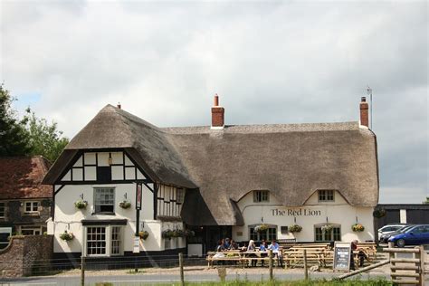 British Thatched Cottage Ancient Pub Avebury Inn-20 Inch By 30 Inch Laminated Poster With Bright ...