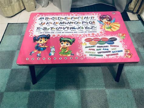Kids learning table , kids study table , foldable table , kids play table, Furniture & Home ...
