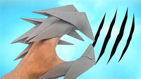 How To Make Origami Claws From A4 Paper | Origami claws, Paper claws ...