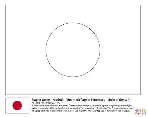 Flag of Japan coloring page | Free Printable Coloring Pages