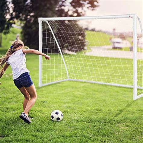 GYMAX Soccer Goal, 6ft x 4ft Kids Soccer Goal for Backyard with All ...