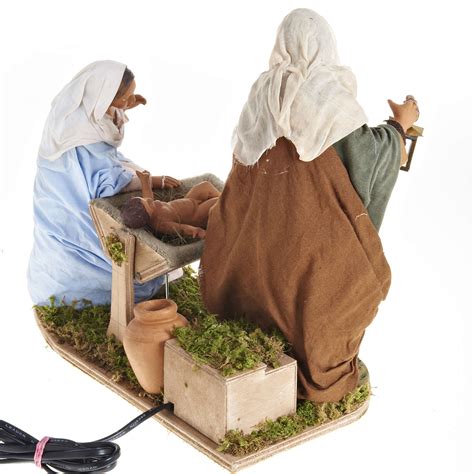 Animated Nativity scene, traditional manger set 24 cm | online sales on HOLYART.co.uk