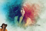 Portrait Watercolor Photo Template | Creative Market