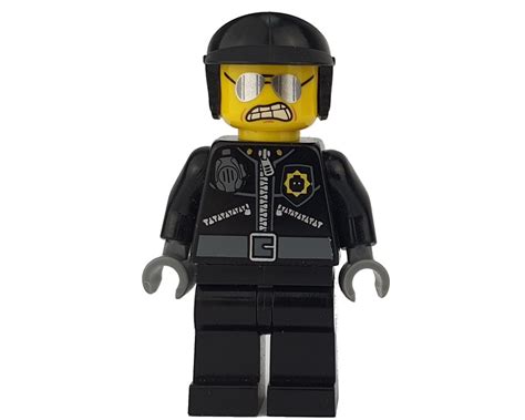 LEGO Set fig-002157 Bad Cop / Good Cop with Wide Angry Mouth and ...