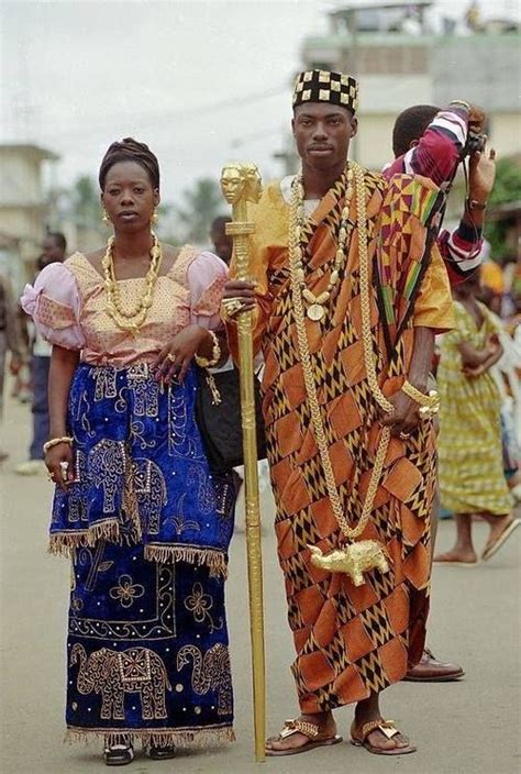 Akan couple, Ivory Coast | African fashion, African royalty, African people