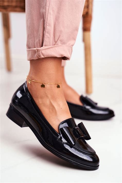 Women's Loafers Painted Bow Black Trixi | Cheap and fashionable shoes ...