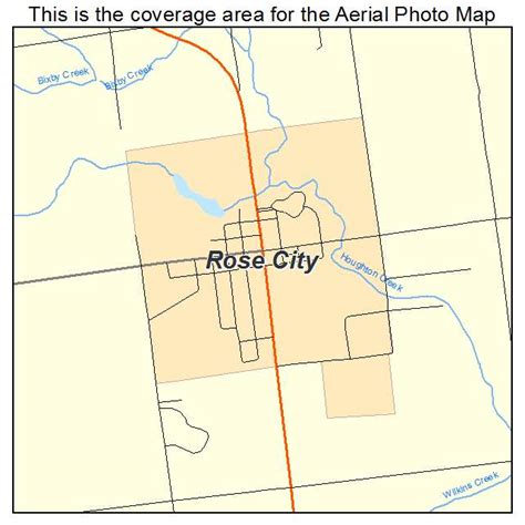 Aerial Photography Map of Rose City, MI Michigan