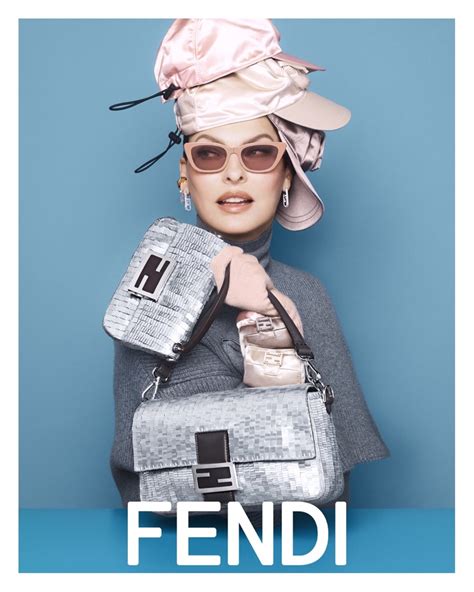 Linda Evangelista 2022 Vogue UK Cover Fendi Campaign Photos