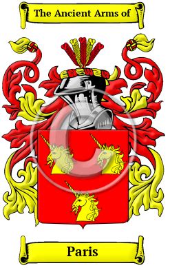 Paris Name Meaning, Family History, Family Crest & Coats of Arms