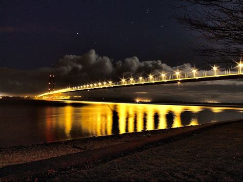 Humber Bridge At Night HDR - a photo on Flickriver