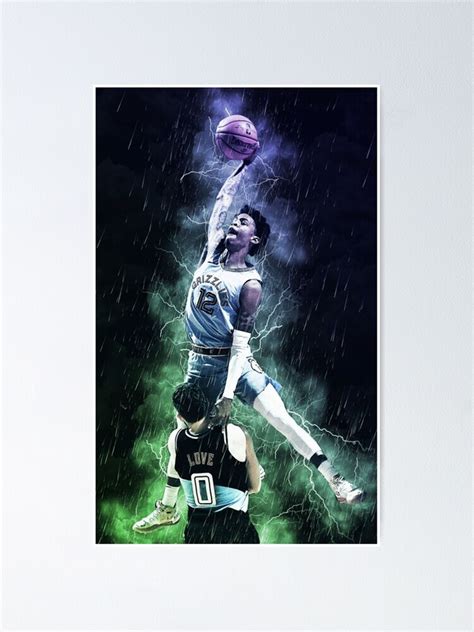 "JA MORANT DUNK" Poster for Sale by dianeeden57 | Redbubble