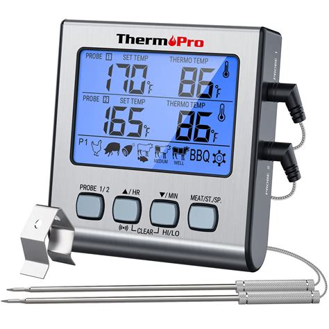 Buy ThermoPro TP17 Dual Probe Digital Cooking Meat Thermometer Large ...