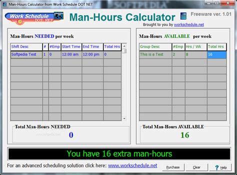 Download Man-Hours Calculator 1.01