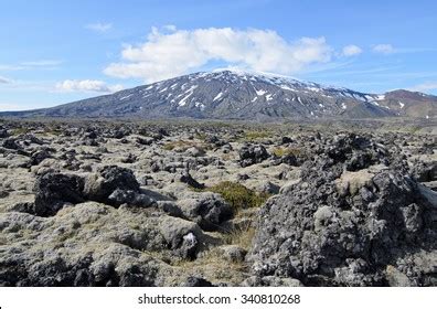 Snaefellsnes Peninsula Snaefellsjokull Volcano West Iceland Stock Photo ...