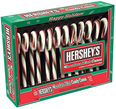 Hershey's Candy Canes - Chocolate Mint - 12 ct | Best Chocolate Shop