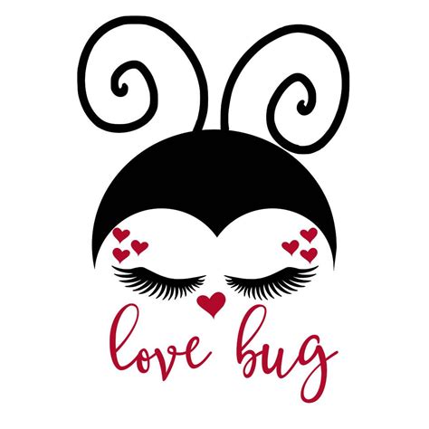 Lovebug Ladybug Valentine's Day hearts SVG | Valentines day drawing ...