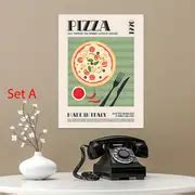 Food Canvas Poster Italy Pizza Korean Bibimbap Pho Ramen - Temu