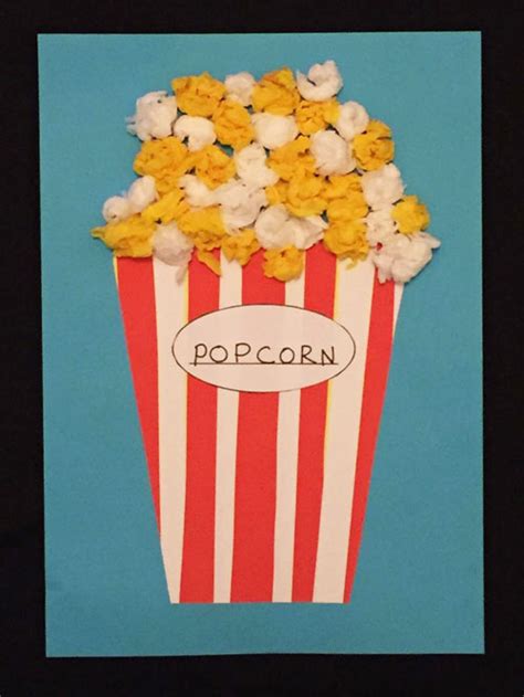 Paper Strip Popcorn Craft