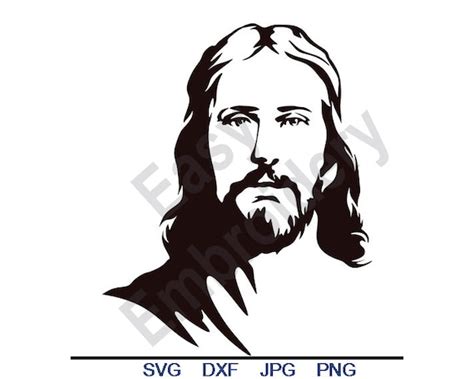 Christ Jesus Svg Dxf Eps Png Jpg Vector Art Clipart - Etsy