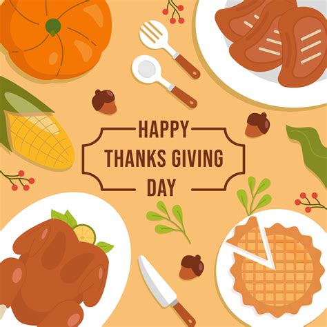 Flat Hand Drawn Food for Thanksgiving Party 4534420 Vector Art at Vecteezy