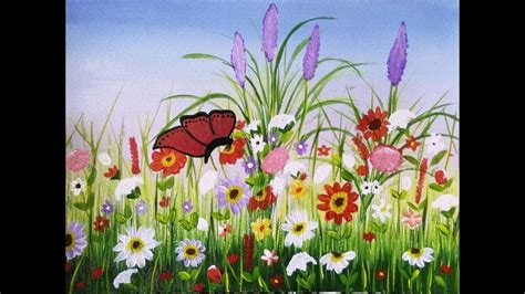 EASY SPRING FLOWERS PAINTING FOR BEGINNERS USING ACRYLIC - YouTube