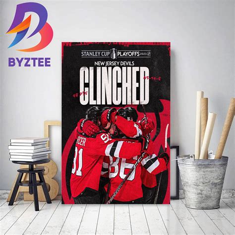 New Jersey Devils Clinched Stanley Cup Playoffs 2023 Decor Poster ...