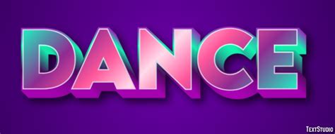 Dance Text Effect and Logo Design Word