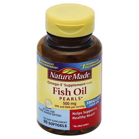 Nature Made Fish Oil Pearls Softgels, 500 Mg, 90 Ct - Walmart.com ...