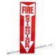 (50 Pack) 4" x 12" Flat Rigid Plastic Arrow Fire Extinguisher Signs