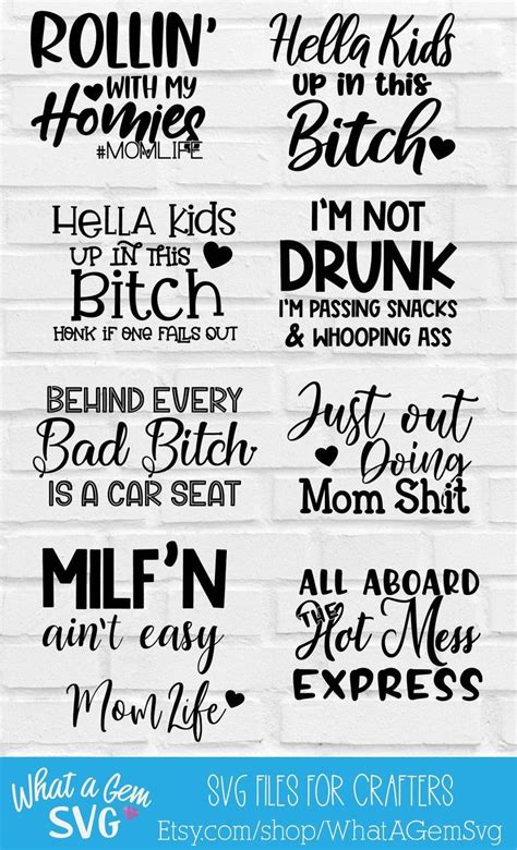 Mom Life SVG Mom Car Decal SVG Bundle Mom SVG Mama Svg - Etsy | Mom car, Funny car decals ...