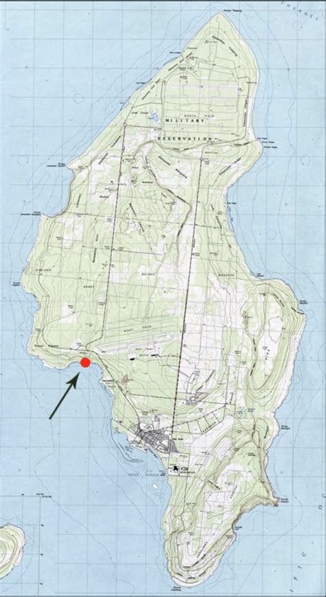 Map of Tinian showing the location of the gun. 1 | Download Scientific ...