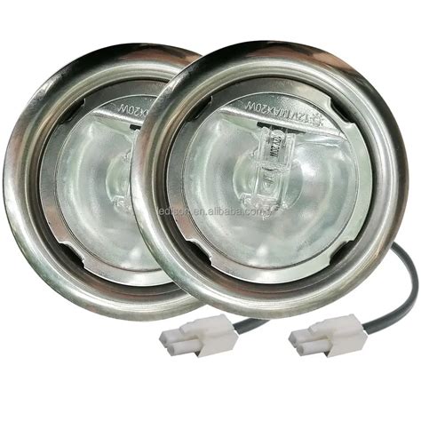 65mm Kitchen Hood Light Bulb 20w Hole 50mm 2-1/8 Inches 12v Ac Halogen Bulb Clear Glass Smoke ...