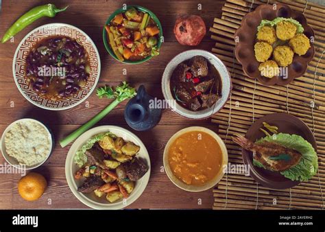 Chadian assorted cuisine Stock Photo - Alamy