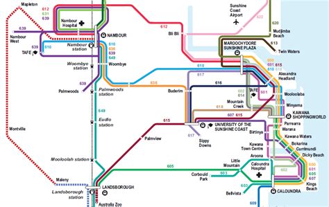 Part Sunshine Coast public transport map - Sustainable JillSustainable Jill