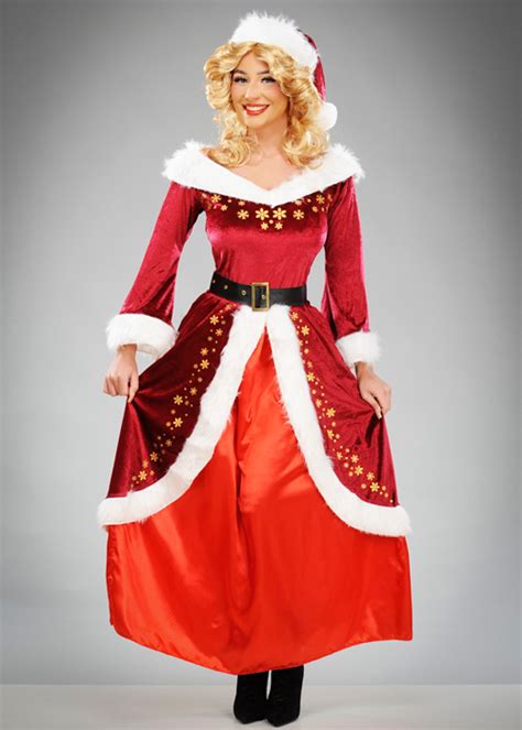 Womens Christmas Long Mrs Claus Santa Costume [44512/3/4/43] - Struts Party Superstore