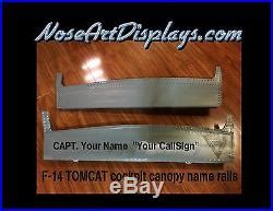United States Air Force | F-14 Tomcat Custom Cockpit Canopy NAME Panel Fighter Retirement USAF ...