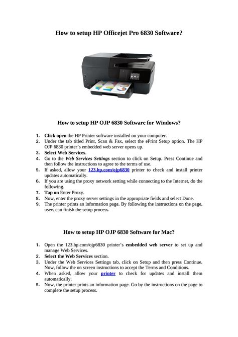 How to setup HP Officejet Pro 6830 Software? by Jermiah Fernandez - Issuu