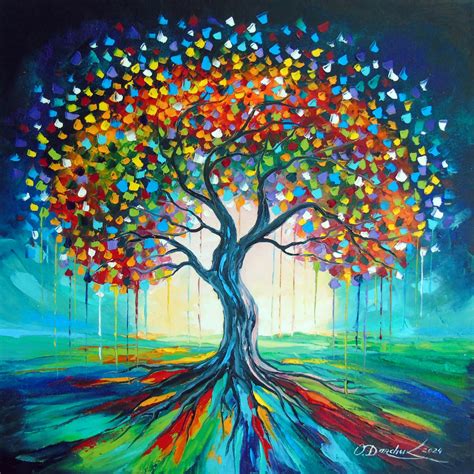 The tree of life with its own Painting by Olha Darchuk