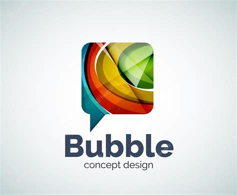 Premium Vector | Bubble logo template