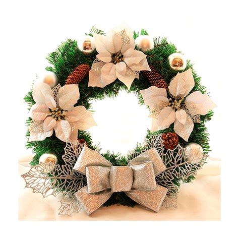 Artificial Golden Christmas Wreath to Philippines | Online Delivery Artificial Golden Christmas ...