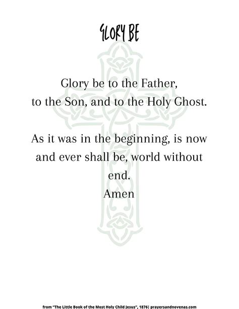 Glory Be Prayer - How to Pray the Glory Be Prayer